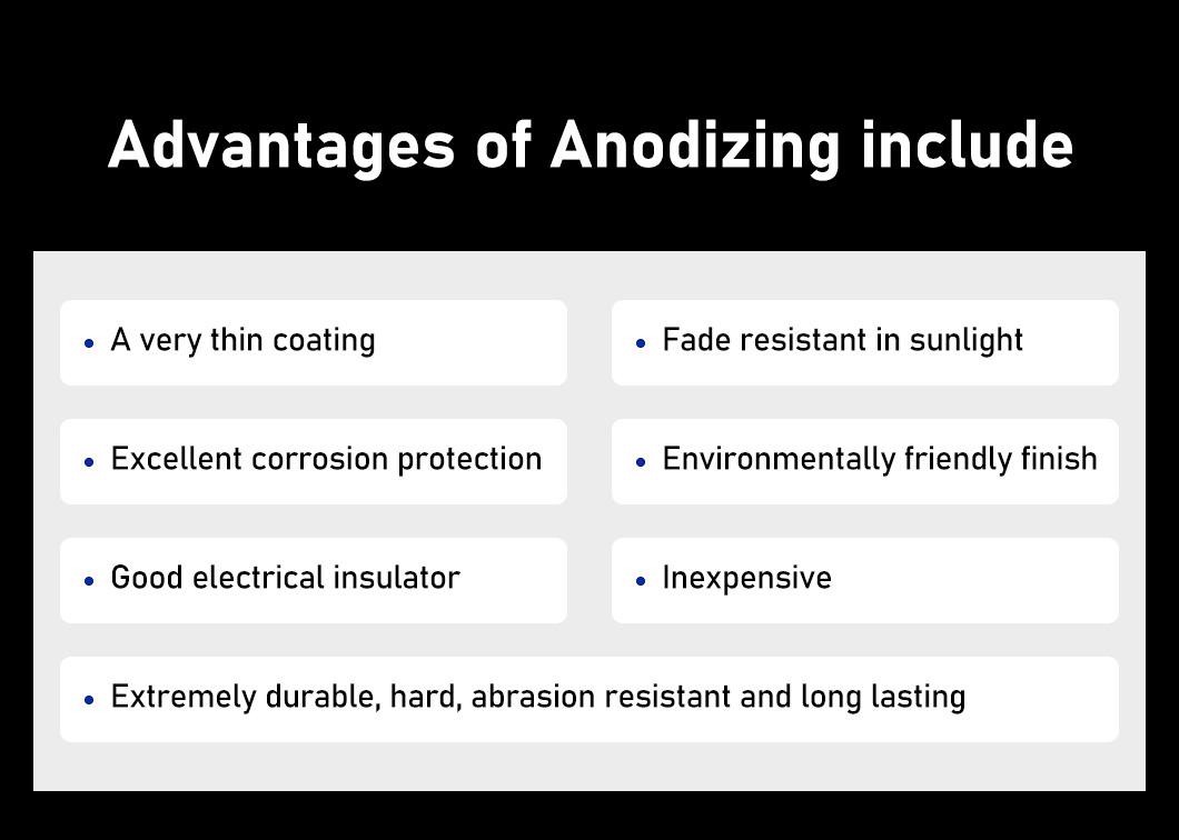 Advantages of Anodizing include